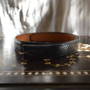 Vintage DEADSTOCK Weinkauf Boots Thin Black Leather 1.1 inch Belt (no buckle)